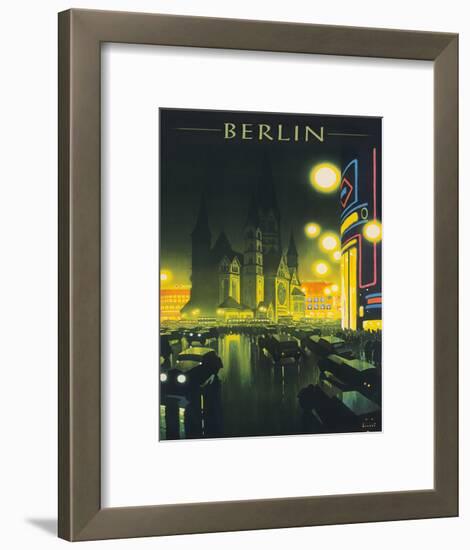 Deutschland (Germany), Kaiser Wilhelm Memorial Church, Berlin, Deutsche Reichsbahn-Jupp Wiertz-Framed Giclee Print