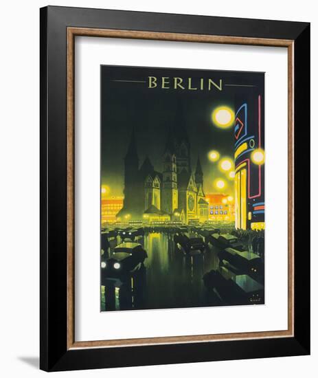 Deutschland (Germany), Kaiser Wilhelm Memorial Church, Berlin, Deutsche Reichsbahn-Jupp Wiertz-Framed Giclee Print