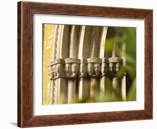 Deutschland, Niederbayern, Landshut, Stadtfriedhof, Romanisches Portal, Detail , Bayern-Thonig-Framed Photographic Print