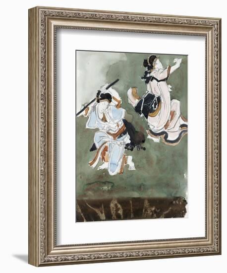 Deux acteurs de kabuki, d'après une estampe japonaise-Gustave Moreau-Framed Giclee Print