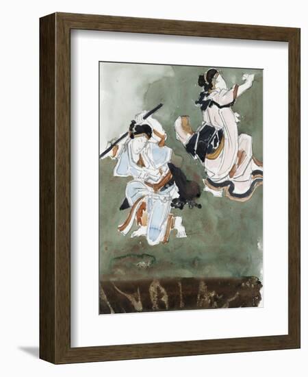 Deux acteurs de kabuki, d'après une estampe japonaise-Gustave Moreau-Framed Giclee Print