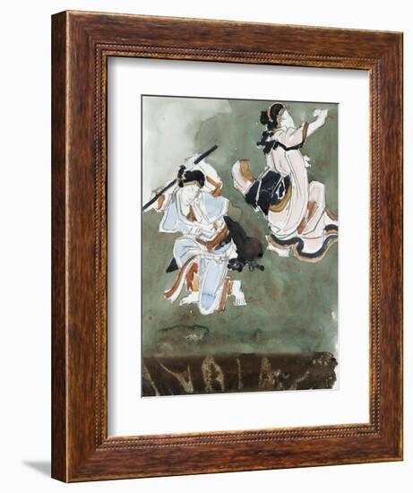 Deux acteurs de kabuki, d'après une estampe japonaise-Gustave Moreau-Framed Giclee Print