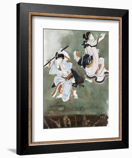 Deux acteurs de kabuki, d'après une estampe japonaise-Gustave Moreau-Framed Giclee Print