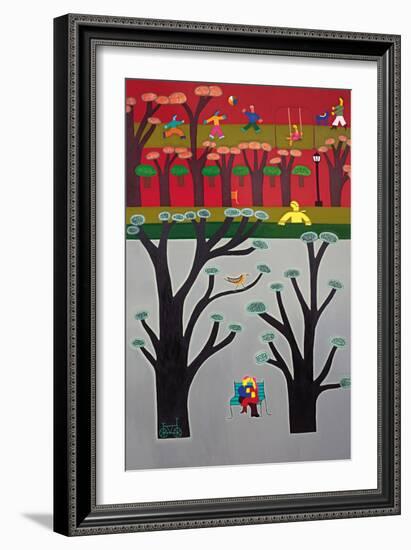 Deux amoureux s'embrassent, 2016-Cristina Rodriguez-Framed Giclee Print