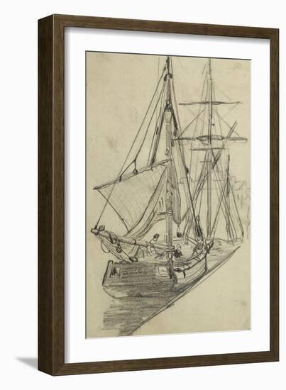 Deux barques de pêche-Claude Monet-Framed Giclee Print