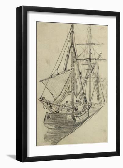 Deux barques de pêche-Claude Monet-Framed Giclee Print