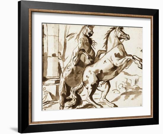 Deux chevaux cabrés-Nicolas Poussin-Framed Giclee Print