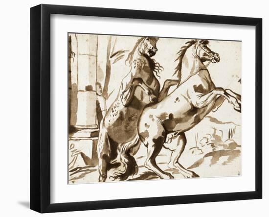 Deux chevaux cabrés-Nicolas Poussin-Framed Giclee Print