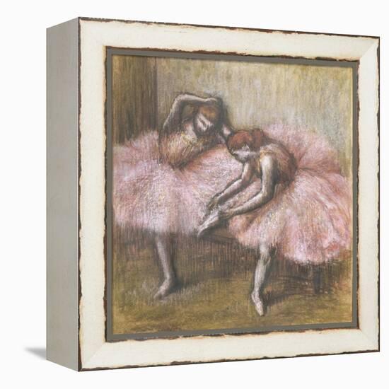 Deux danseuses roses-Edgar Degas-Framed Premier Image Canvas