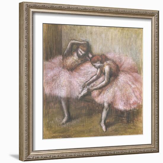 Deux danseuses roses-Edgar Degas-Framed Giclee Print