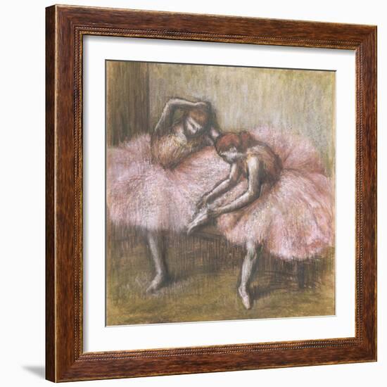 Deux danseuses roses-Edgar Degas-Framed Giclee Print