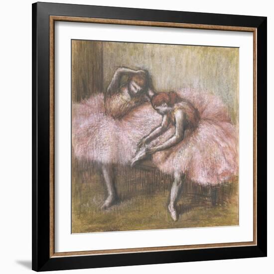 Deux danseuses roses-Edgar Degas-Framed Giclee Print