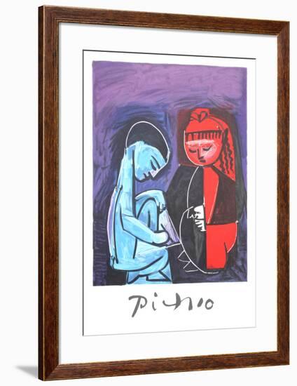 Deux Enfants Claude et Paloma-Pablo Picasso-Framed Collectable Print