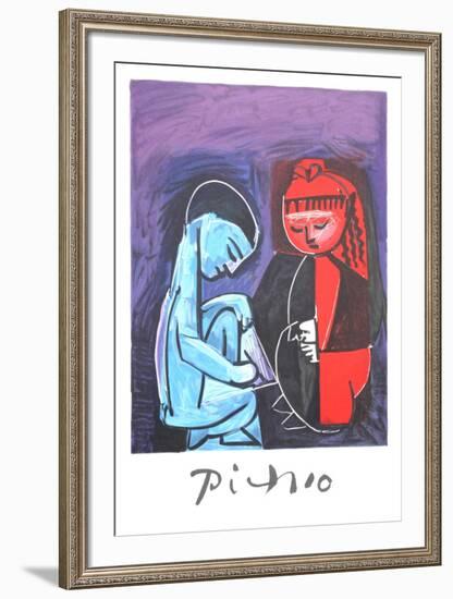 Deux Enfants Claude et Paloma-Pablo Picasso-Framed Collectable Print