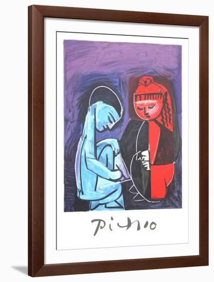 Deux Enfants Claude et Paloma-Pablo Picasso-Framed Collectable Print