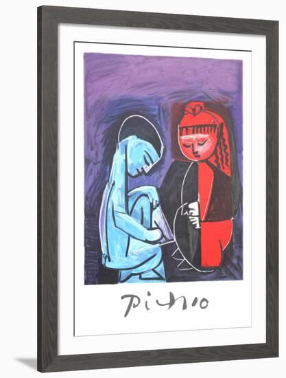 Deux Enfants Claude et Paloma-Pablo Picasso-Framed Collectable Print