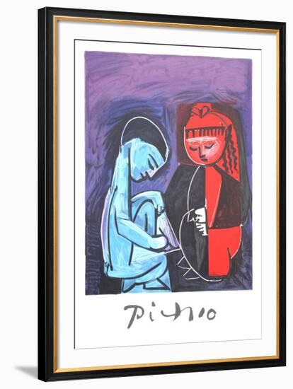 Deux Enfants Claude et Paloma-Pablo Picasso-Framed Collectable Print