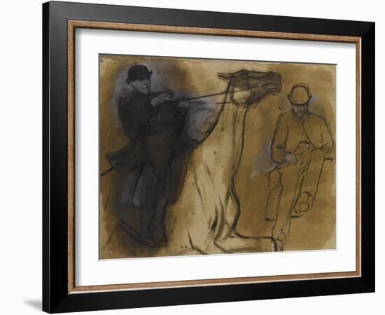 Deux études de cavalier-Edgar Degas-Framed Giclee Print