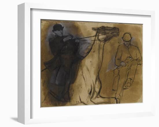 Deux études de cavalier-Edgar Degas-Framed Giclee Print