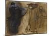 Deux études de cavalier-Edgar Degas-Mounted Giclee Print