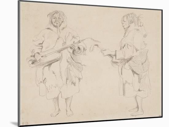 Deux études de musicien maure; mars 1830-Eugene Delacroix-Mounted Giclee Print
