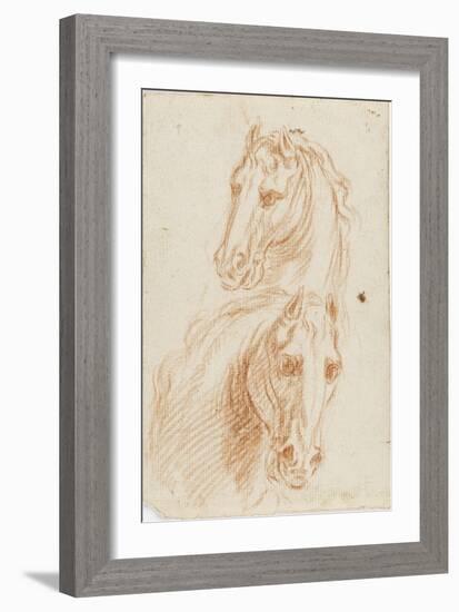 Deux études de tête de cheval-Arnould de Vuez-Framed Giclee Print