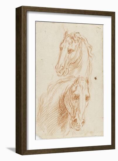 Deux études de tête de cheval-Arnould de Vuez-Framed Giclee Print