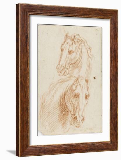 Deux études de tête de cheval-Arnould de Vuez-Framed Giclee Print