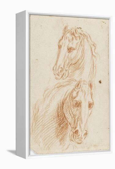 Deux études de tête de cheval-Arnould de Vuez-Framed Premier Image Canvas