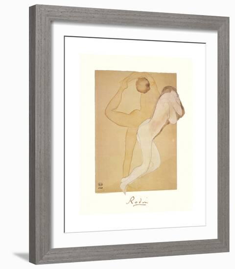 Deux Femmes Enlacees-Auguste Rodin-Framed Premium Giclee Print