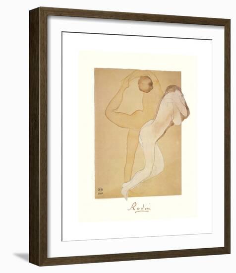 Deux Femmes Enlacees-Auguste Rodin-Framed Premium Giclee Print