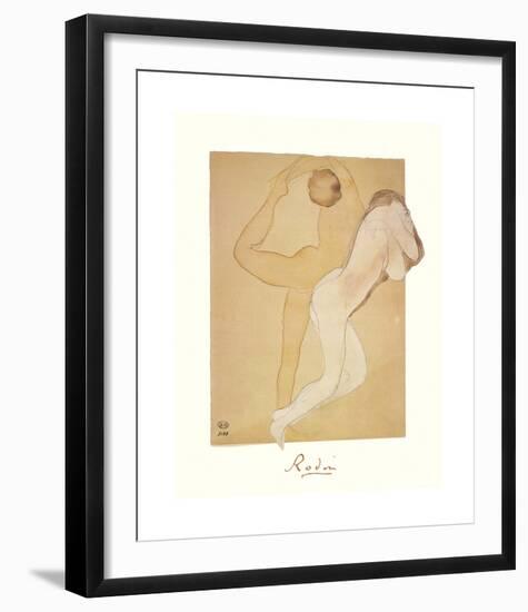 Deux Femmes Enlacees-Auguste Rodin-Framed Premium Giclee Print