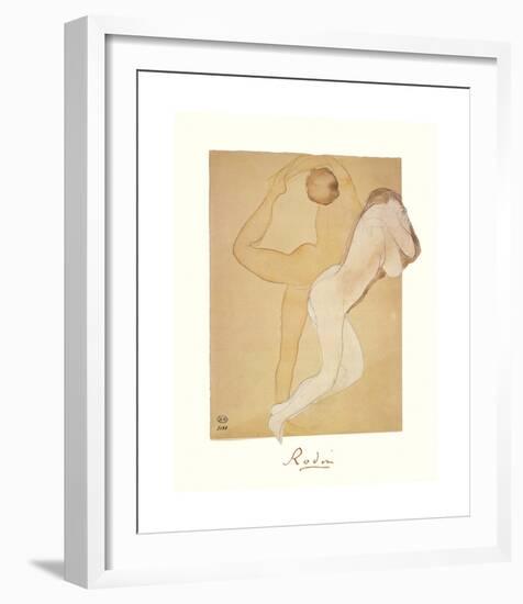 Deux Femmes Enlacees-Auguste Rodin-Framed Premium Giclee Print