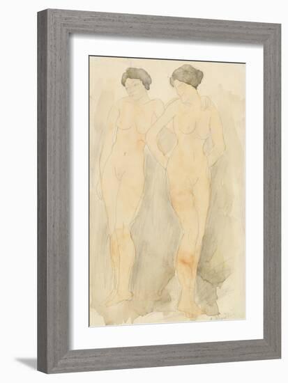 'Deux Figures Debout'-Auguste Rodin-Framed Giclee Print