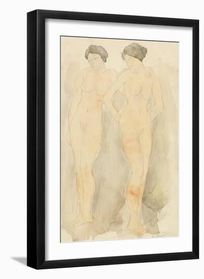 'Deux Figures Debout'-Auguste Rodin-Framed Giclee Print