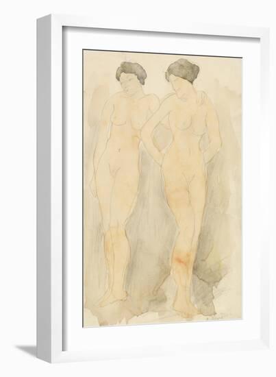 'Deux Figures Debout'-Auguste Rodin-Framed Giclee Print