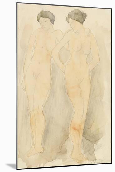 'Deux Figures Debout'-Auguste Rodin-Mounted Giclee Print