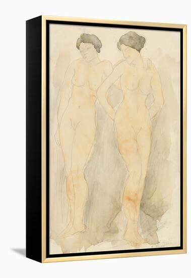 'Deux Figures Debout'-Auguste Rodin-Framed Premier Image Canvas