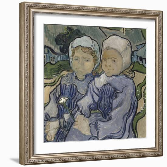 Deux fillettes-Vincent van Gogh-Framed Giclee Print