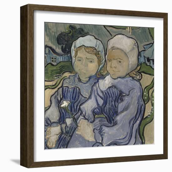 Deux fillettes-Vincent van Gogh-Framed Giclee Print