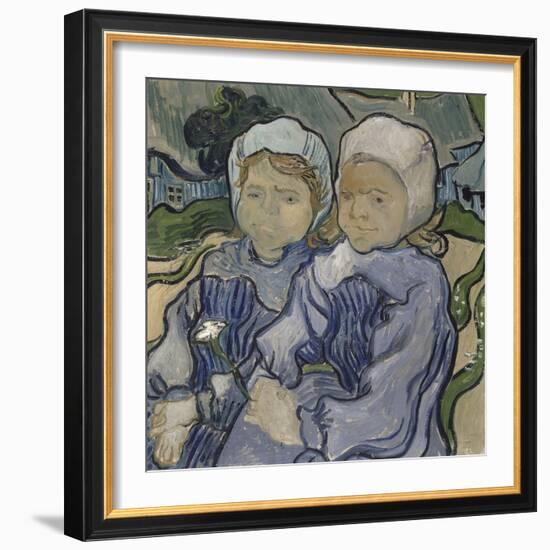 Deux fillettes-Vincent van Gogh-Framed Giclee Print