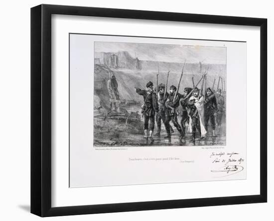 Deux Heures, C'Est Si Vite Passe Quand Il Fait Beau, Siege of Paris, 1870-1871-Auguste Bry-Framed Giclee Print