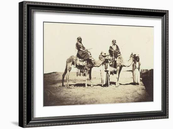 Deux hommes à dos de chameaux avec 2 guides-Alexander Svoboda-Framed Giclee Print