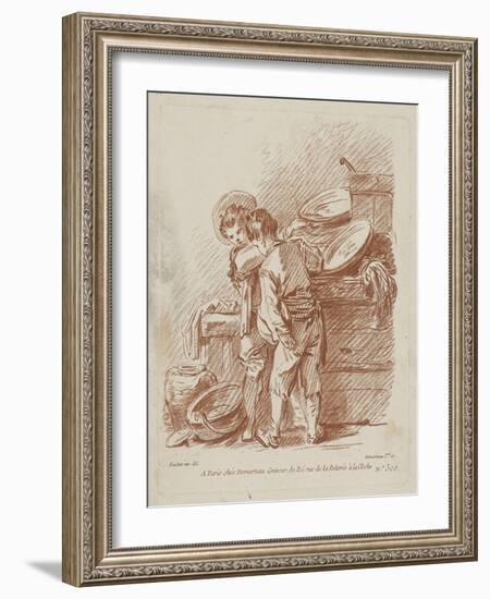 Deux jeunes apprentis cuisiniers-Pier Francesco Mola-Framed Giclee Print