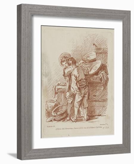 Deux jeunes apprentis cuisiniers-Pier Francesco Mola-Framed Giclee Print