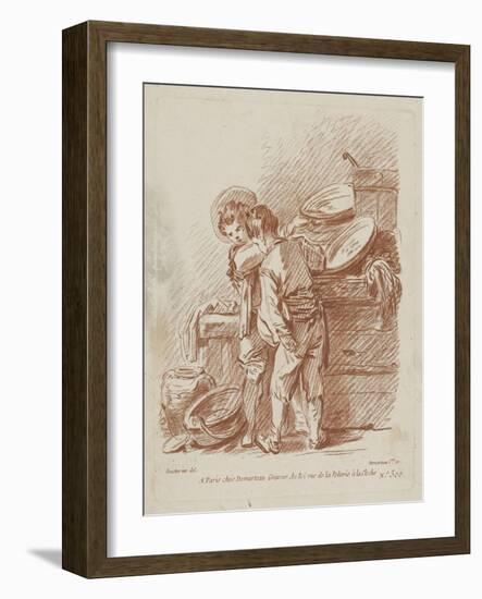 Deux jeunes apprentis cuisiniers-Pier Francesco Mola-Framed Giclee Print