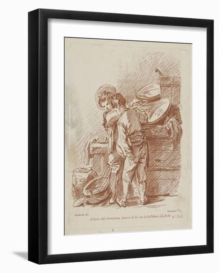 Deux jeunes apprentis cuisiniers-Pier Francesco Mola-Framed Giclee Print