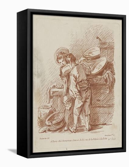 Deux jeunes apprentis cuisiniers-Pier Francesco Mola-Framed Premier Image Canvas