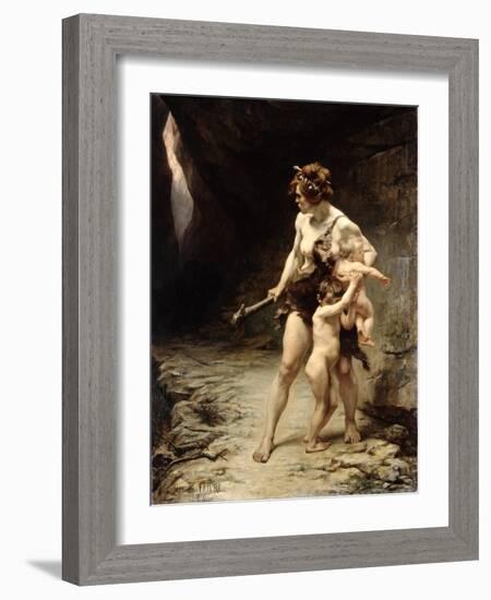 Deux Meres (Two Mothers), 1888-Leon-Maxime Faivre-Framed Giclee Print