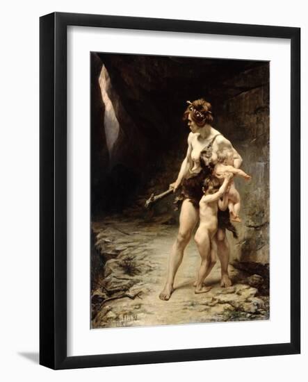 Deux Meres (Two Mothers), 1888-Leon-Maxime Faivre-Framed Giclee Print